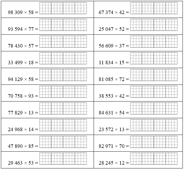 Phép nhân 98 309 × 58 = (ảnh 1)