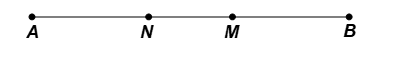 Gọi \(M\) và \(N\) là hai điểm thuộc đoạn thẳng \(AB.\) Biết rằng \(AN = BM.\) (ảnh 2)