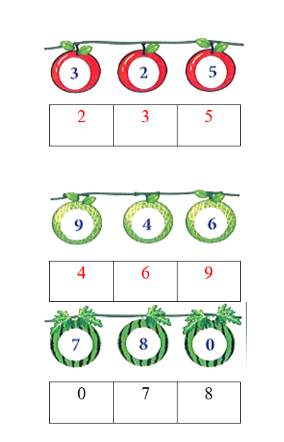 Sắp xếp các số đã cho theo thứ tự từ bé đến lớn: (ảnh 2)