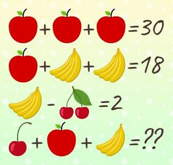 A math problem with apples and bananas

Description automatically generated