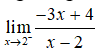 Trong bốn giới hạn sau đây, giới hạn nào bằng âm vô cùng?  (ảnh 1)