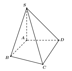 Cho hình chóp S.ABCD. Hình chóp đó có bao nhiêu mặt? (ảnh 1)