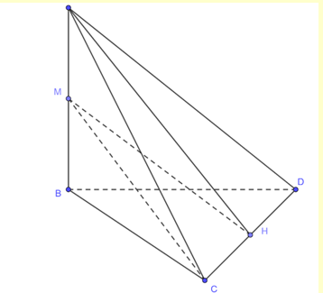 Cho tứ diện ABCD có AC = AD = BC = BD = a  (ảnh 1)
