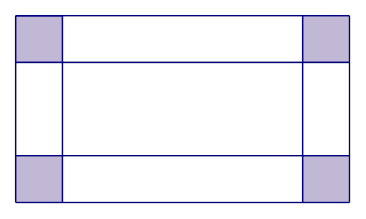 Một tấm sắt hình chữ nhật có chu vi là 48 cm. Người ta cắt ở mỗi góc tấm sắt một hình vuông cạnh là 2 cm như hình vẽ.  Tìm chiều dài của tấm sắt sao cho diện tích phần còn lại của tấm sắt ít nhất bằng 92 cm2. (ảnh 1)