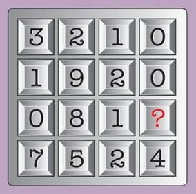 A white square with black numbers and a question mark
Description automatically generated