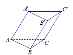 Cho hình lăng trụ tam giác ABC.A'B'C'. Mệnh đề nào sau đây đúng (ảnh 1)