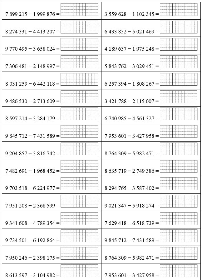 Phép trừ 7 899 215 − 1 999 876 = (ảnh 1)