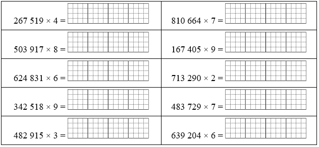 Phép nhân 267 519 × 4 = (ảnh 1)