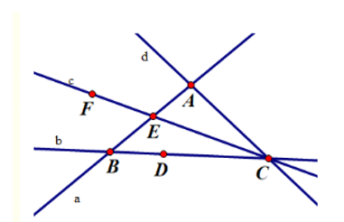 Cho hình vẽ sau: Hỏi trong hình trên có bao nhiêu bộ ba điểm thẳng hàng? (ảnh 1)