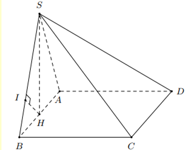 Cho hình chóp S.ABCD có đáy ABCD là hình vuông cạnh 2a (ảnh 2)