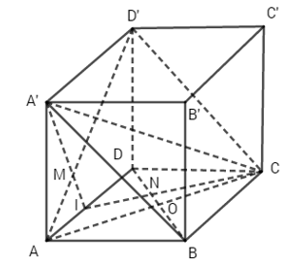 Cho hình hộp ABCD.A’B’C’D’ có tất cả các mặt đều là hình vuông cạnh a. (ảnh 1)