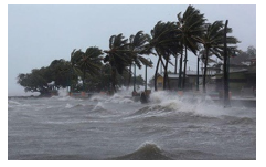 Hình ảnh dưới đây chỉ sự vật gì?   A. đảo núi B. ngọn hải đăng C. giông bão (ảnh 1)