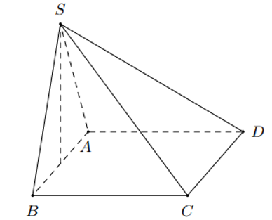 Cho hình chóp S.ABCD có đáy ABCD là hình vuông cạnh 2a (ảnh 1)