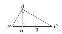 Cho \(\Delta ABC\) vu&ocirc;ng tại \(A\), đường cao \(AH\). Cho biết (ảnh 1)