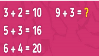 A pink background with white numbers and symbols
Description automatically generated