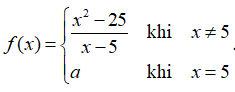 Cho hàm số f(x) = {{{x^2} - 25 / x - 5 (ảnh 1)