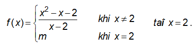 Tìm m để hàm số sau liên tục tại điểm được chỉ ra (ảnh 1)