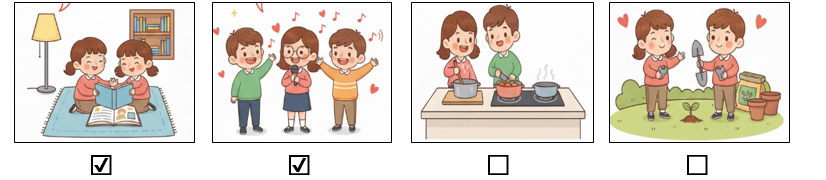 a) Đánh dấu ☑ vào các hoạt động em thường làm cùng bạn bè. (ảnh 2)