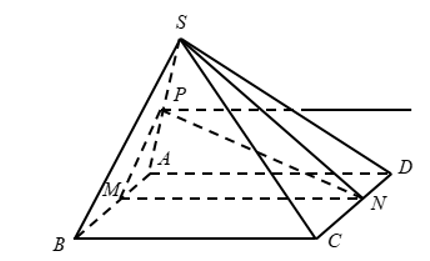 Cho hình chóp S.ABCD có đáy ABCD là hình bình hành (ảnh 1)