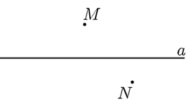 Cho hình vẽ: Qua điểm \(N\) vẽ đường thẳng \(b\) song song với đường thẳng (ảnh 1)