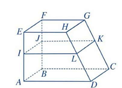 Hãy tính số m^2 gỗ cần dùng để làm mâm gỗ của tầng giữa biết rằng mâm gỗ dưới cùng là hình chữ nhật có diện tích 7,2 m^2. (ảnh 1)