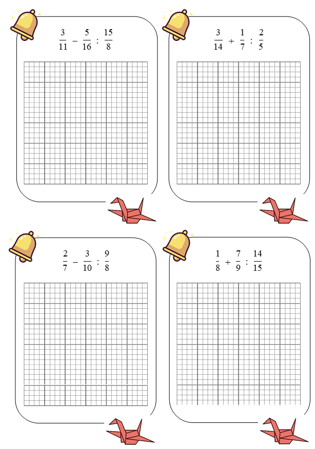Tính giá trị biểu thức 1/6 + 1/4 : 2/3 = (ảnh 3)