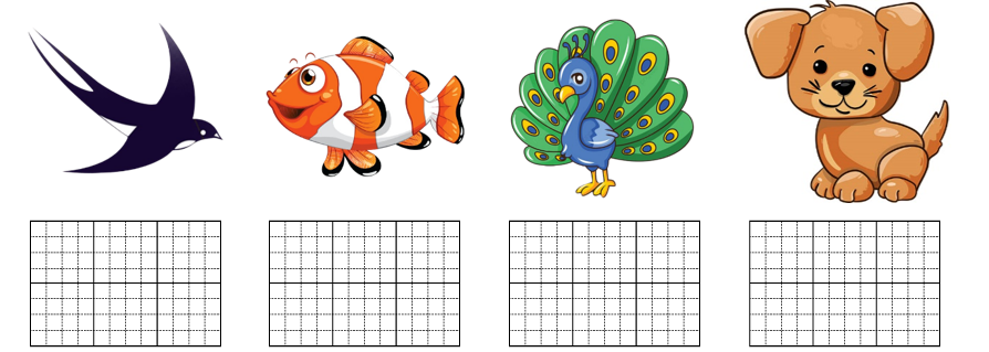 a) Kể tên các con vật có trong bức tranh dưới đây: (ảnh 1)