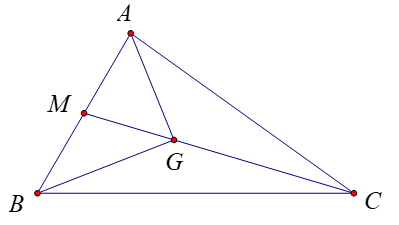 Cho tam giác \(ABC\) biết \(BC = 8,CA = 6,góc  C = 60 độ ). Khi đó: (ảnh 1)
