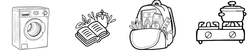 d) Em hãy tô màu xanh vào các đồ gia dụng trong gia đình và màu đỏ và đồ dùng học tập:  (ảnh 1)