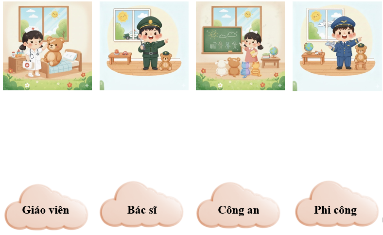 d) Em hãy nối các bạn nhỏ với ước mơ phù hợp:  (ảnh 1)