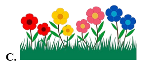 b) Bức tranh có 8 bông hoa là: (ảnh 4)