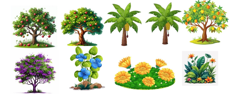 Điền số hoặc phép tính thích hợp vào chỗ trống. Vườn nhà Hà có 92 cây, trong đó có 50 cây ăn quả. (ảnh 1)