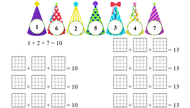 Viết số thích hợp vào ô trống từ các số đã cho (theo mẫu) (ảnh 1)