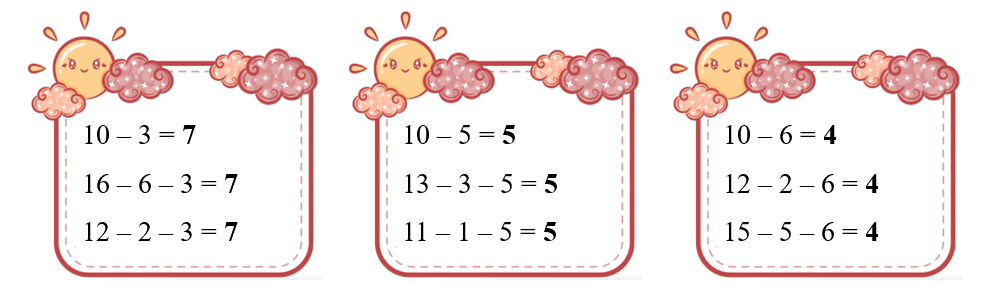 Toán lớp 2 Cánh diều Luyện tập phép trừ (không nhớ) trong phạm vi 20 có đáp án Tính nhẩm: (ảnh 2)