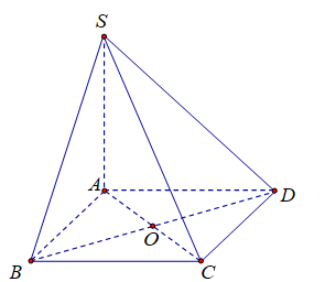 Cho hình chóp S.ABCD có đáy là hình bình hành, cạnh bên SA vuông góc với đáy. Biết khoảng cách từ A đến (SBD) bằng 6a/7. Tính khoảng cách từ C đến mặt phẳng (SBD)?  (ảnh 1)