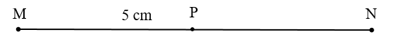 b) P là trung điểm của đoạn thẳng MN. Vậy độ dài đoạn thẳng MN bằng: (ảnh 1)
