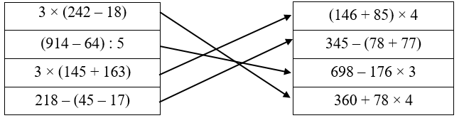 Nối theo mẫu: 3 × (242 – 18) (ảnh 2)