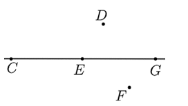 Ba điểm thẳng hàng có trong hình vẽ dưới đây là (ảnh 1)