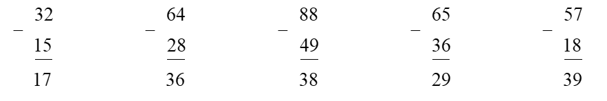 Toán lớp 2 Cánh diều Phép trừ (có nhớ) trong phạm vi 100 có đáp án (ảnh 2)