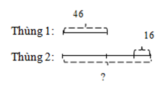 Có hai thùng dầu, thùng thứ nhất có 46 lít dầu (ảnh 1)