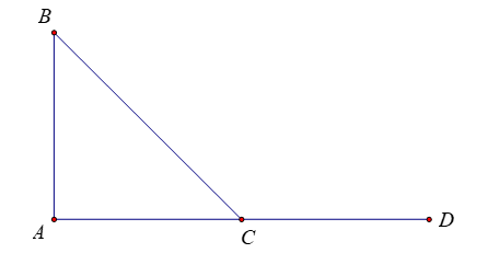 Cho tam giác \(ABC\) vuông cân tại \(A\). Khi đó góc giữa hai vectơ (ảnh 1)