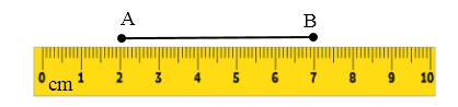 Độ dài đoạn thẳng AB là: (ảnh 1)