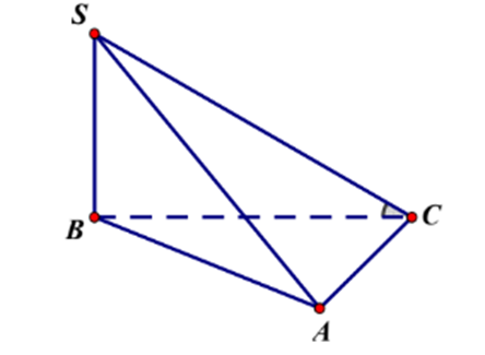 Cho hình chóp S.ABC có SB vuông góc với (ABC). Góc giữa SC với (ABC) là góc giữa (ảnh 1)
