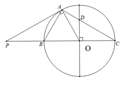 Cho tam giác \[ABC\left( {AB < AC} \right)\] nội tiếp trong đường tròn (ảnh 2)