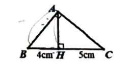 1.Cho tam giác \[ABC\]vuông tại\[A\], đường cao \[AH.\]Biết \[BH = 4cm,HC = 5cm (ảnh 1)