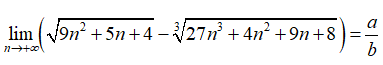 Biết Lim căn 9n^2 +5n + 4 (ảnh 1)