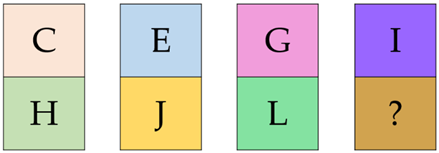 A close-up of several colorful squares

Description automatically generated