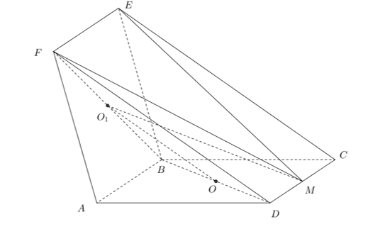 Cho hai hình bình hành ABCD và ABEF không cùng nằm trong một mặt phẳng (ảnh 1)