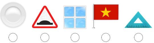 Đánh dấu √ vào đồ vật có dạng hình tam giác: (ảnh 1)