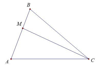 Cho tam giác ABC có AB = a , AC =2a , góc A = 60 độ (ảnh 1)